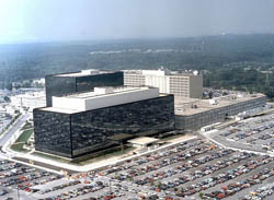 Foto van het N.S.A. hoofdkwartier