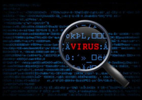 Een karikatuur van een Computervirus